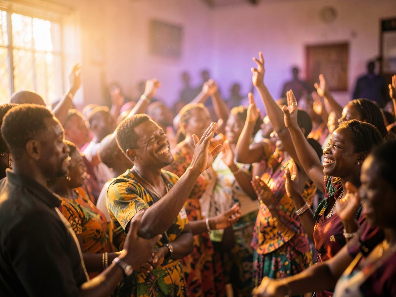 Congregation worshipping at a Yantuma Ministry gathering